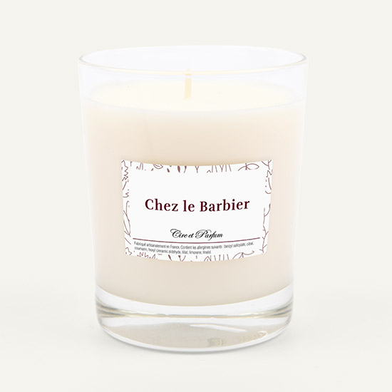 bougie parfumée Cire et Parfum chez le barbier