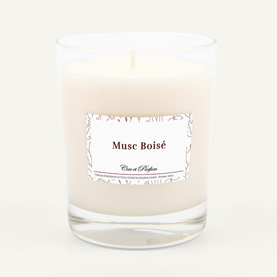 bougie parfumée Cire et Parfum musc boisé