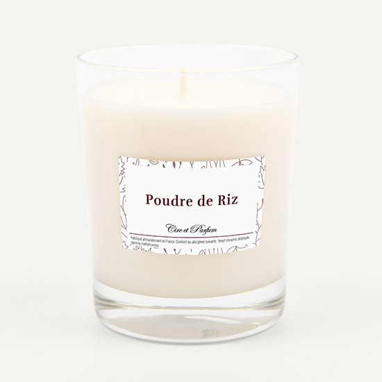 bougie parfumée Cire et Parfum poudre de riz