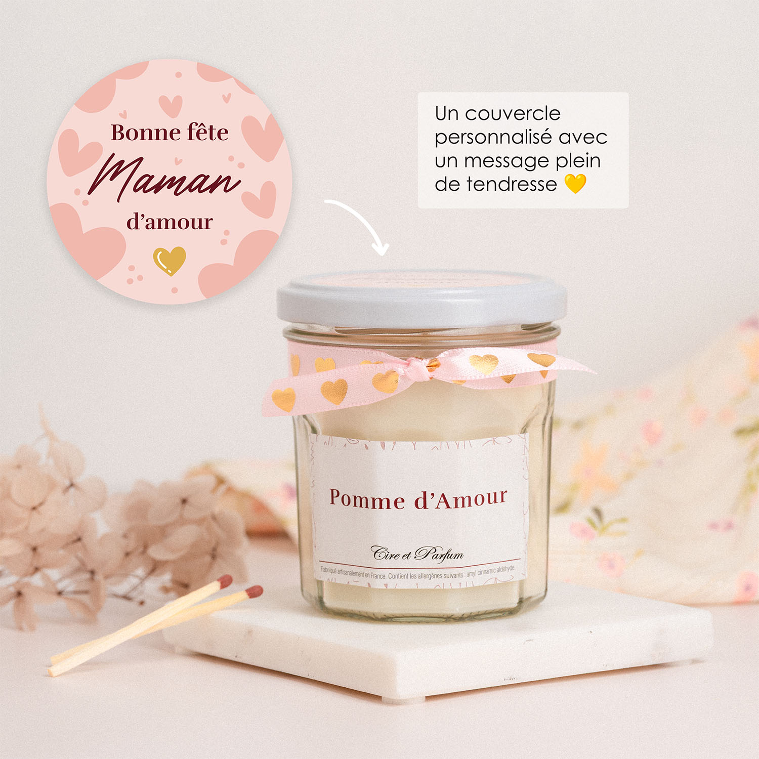 Bougie parfumée fête des mères Cire et Parfum