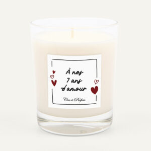 Bougie anniversaire de couple 7 ans - Cire et Parfum