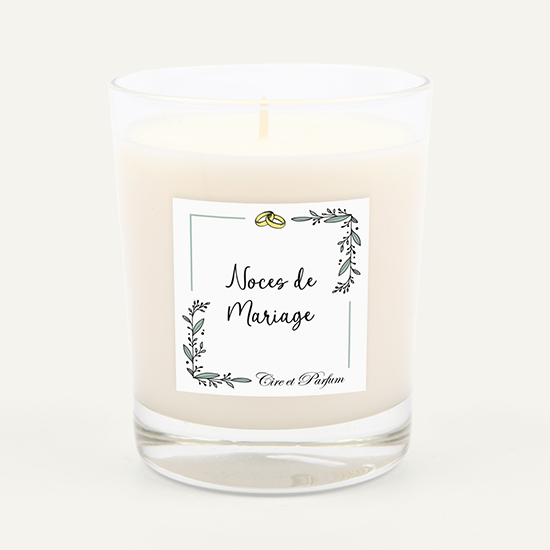 Bougie de mariage personnalisable