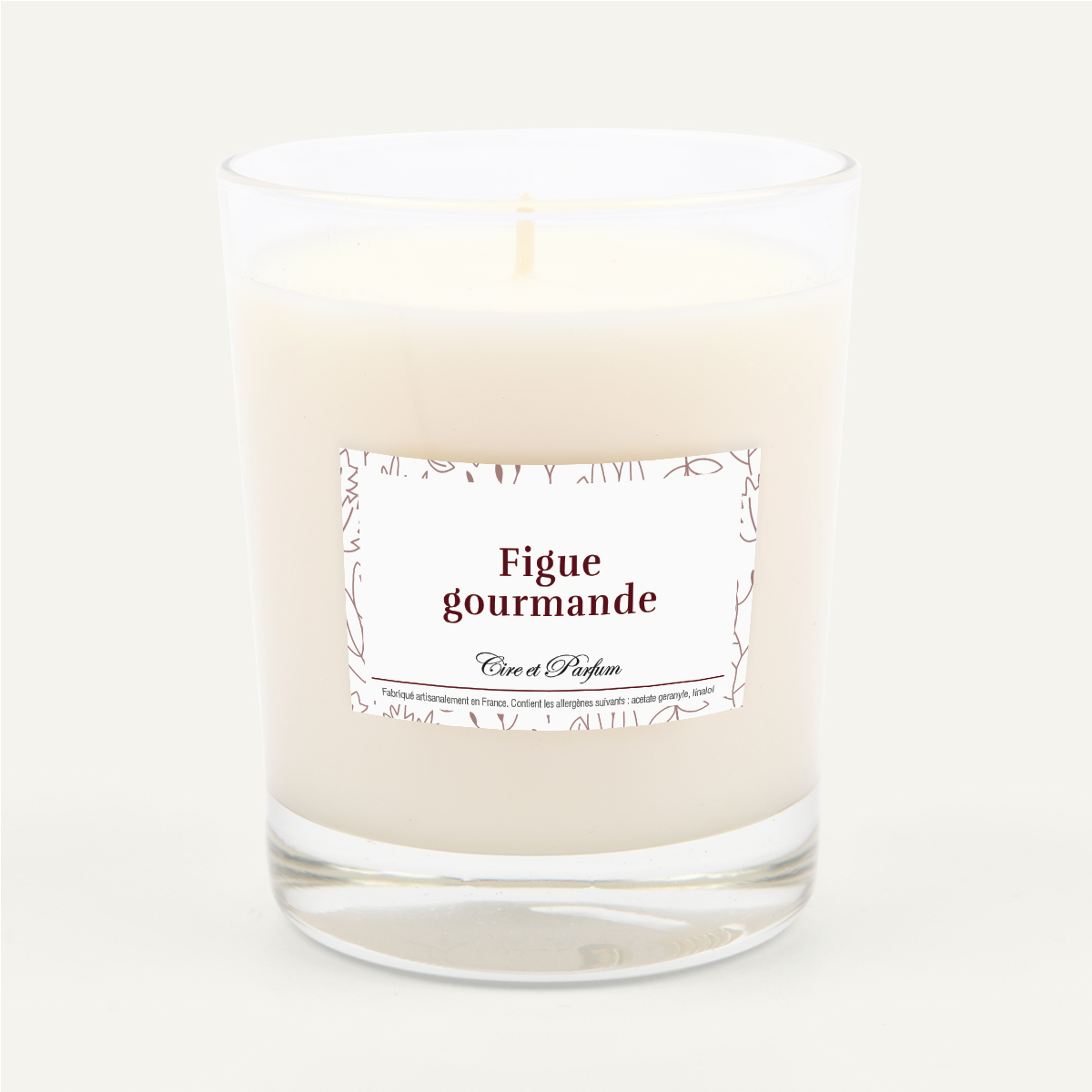 Bougie parfumée Figue Gourmande artisanale, parfum fruité et gourmand intense, Cire et Parfum.
